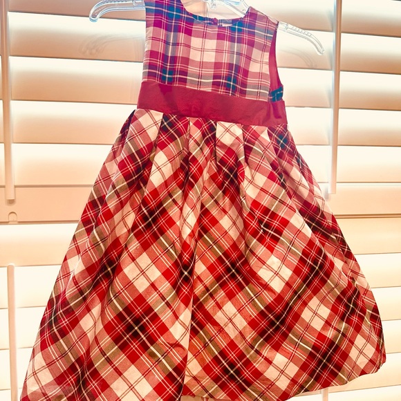Cute Holiday Christmas Red, White & Black Plaid Gymboree Dress - Size 6 - Picture 3 of 3
